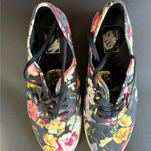 Vans Women's Black Floral Sneakers